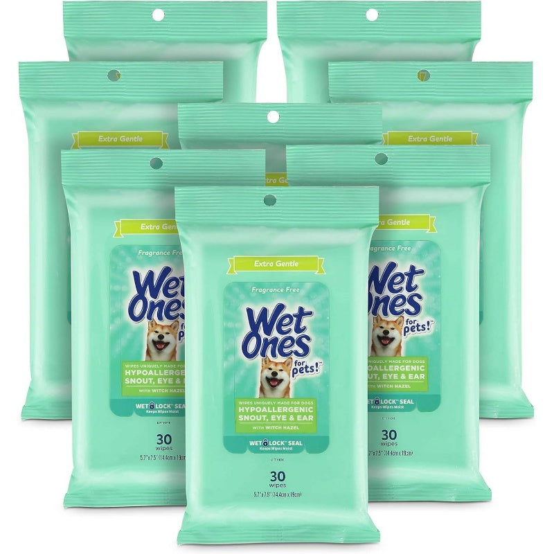 Gentle Witch Hazel Dog Wipes For Snout Eye Ear Cleaning