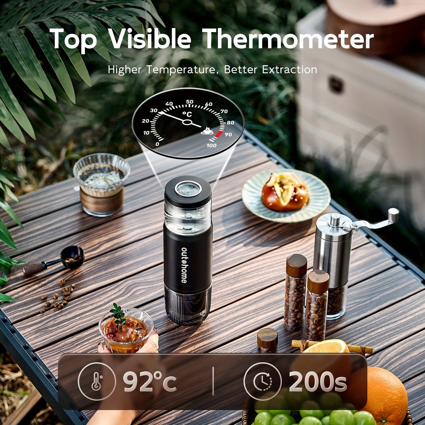 Portable Electric Espresso Machine With One Touch Operation