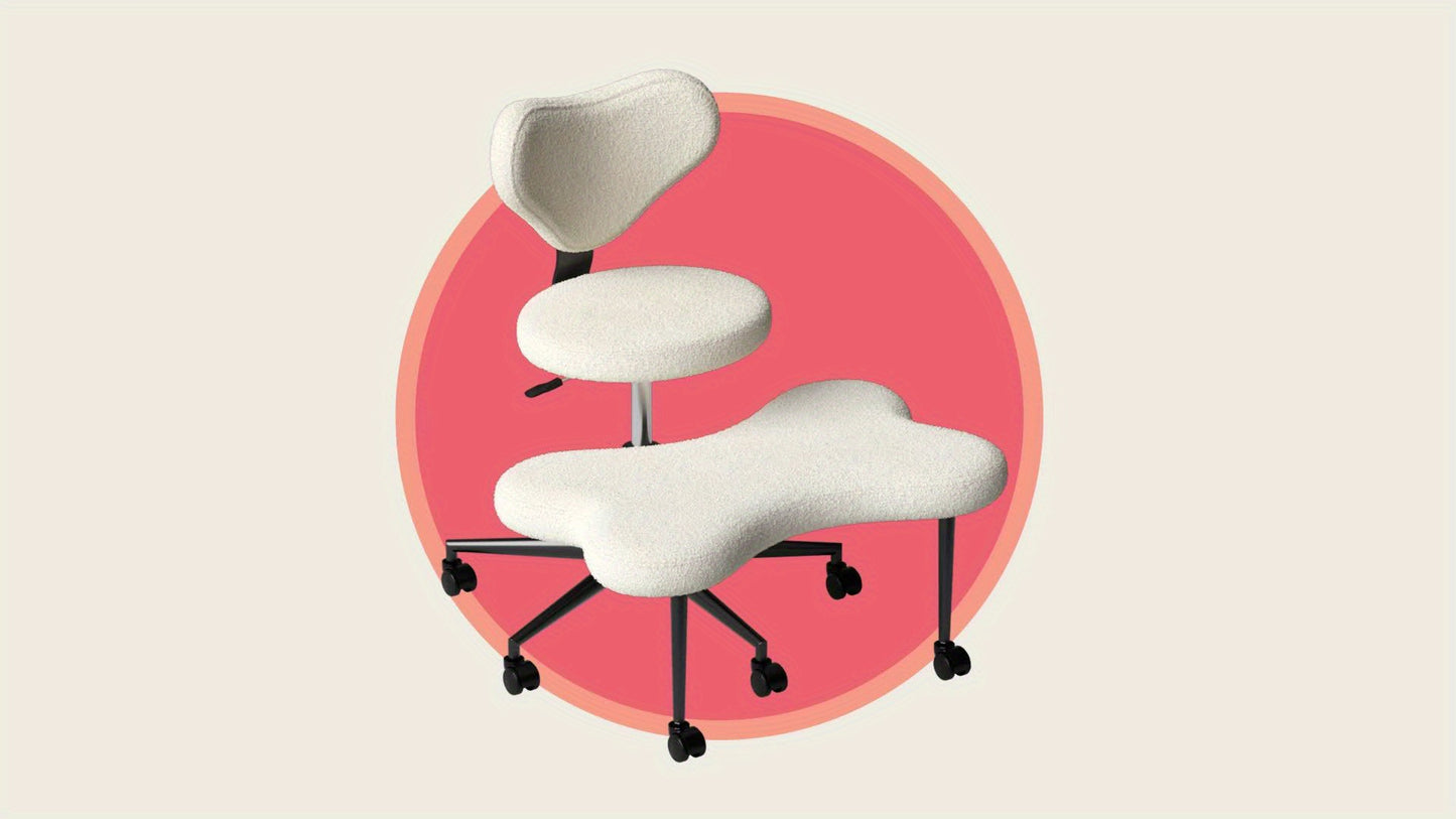 Pinmoco Ergonomic Cross Legged Meditation Chair with Wheels