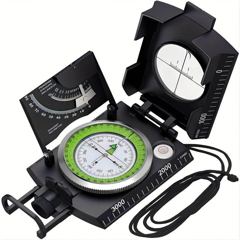 Luminous Dial Waterproof Military Compass Antifog For Hiking