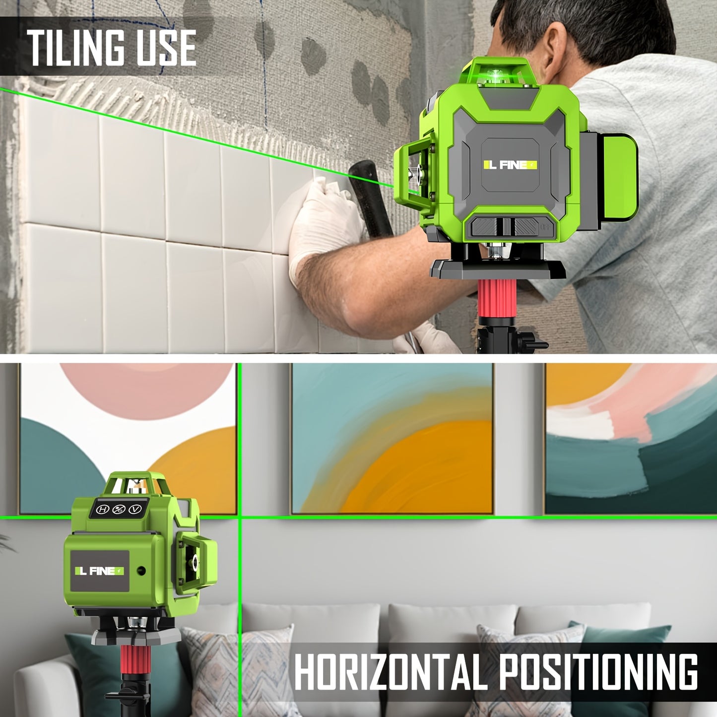 Laser Level 360 Self Leveling With Remote Control Line