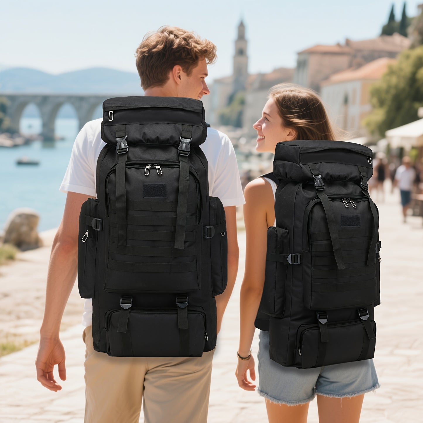 Tactical Hiking Backpack Set for Outdoor Adventures and Camping