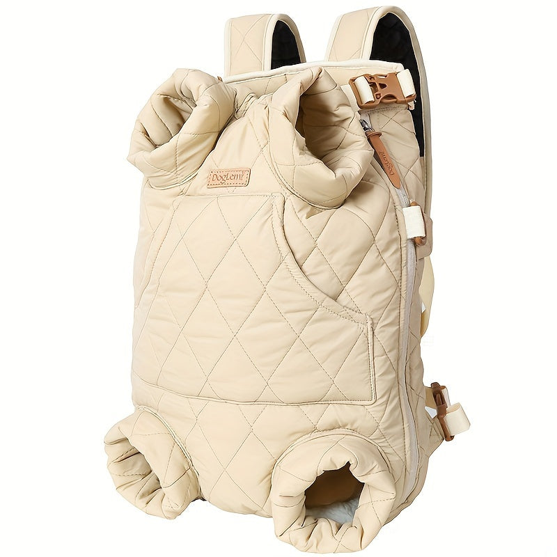 Adjustable Quilted Pet Carrier Backpack for Active Adventures