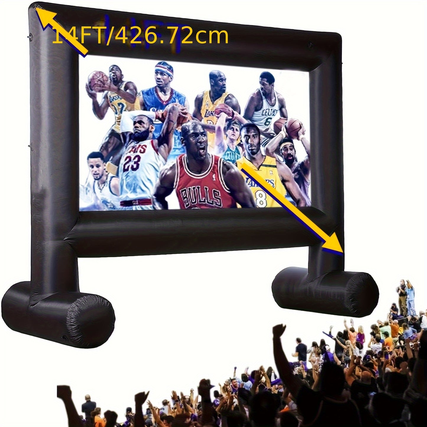 Inflatable Outdoor Movie Screen for Backyard Fun and Entertainment