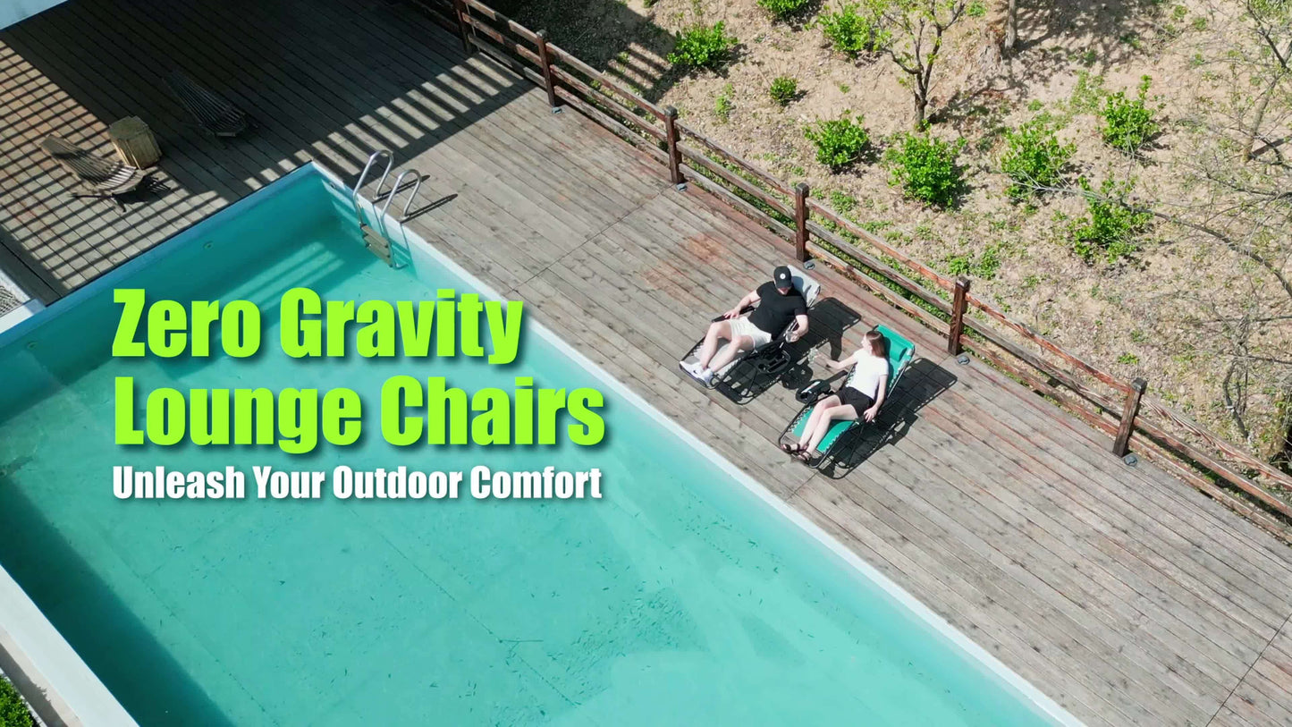 Zero Gravity Recliner Chairs Set for Outdoor Relaxation