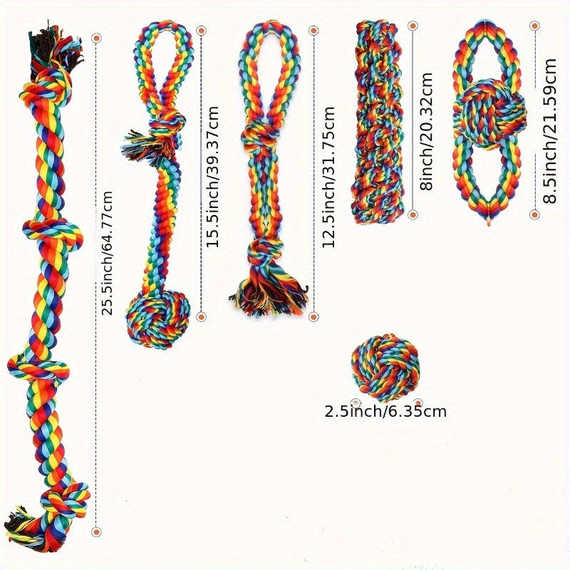 6Pcs Unbreakable Heavy Duty Dog Chew Toys For All Breeds