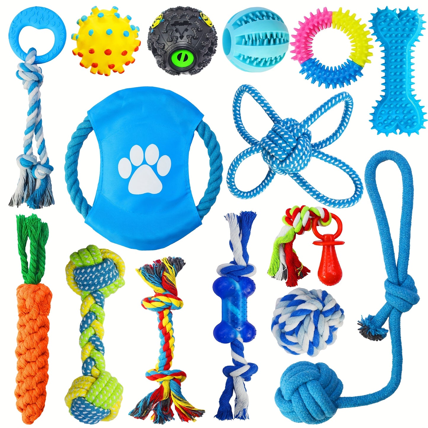 Heavy Duty Dog Chew Toys Set for Aggressive Chewers