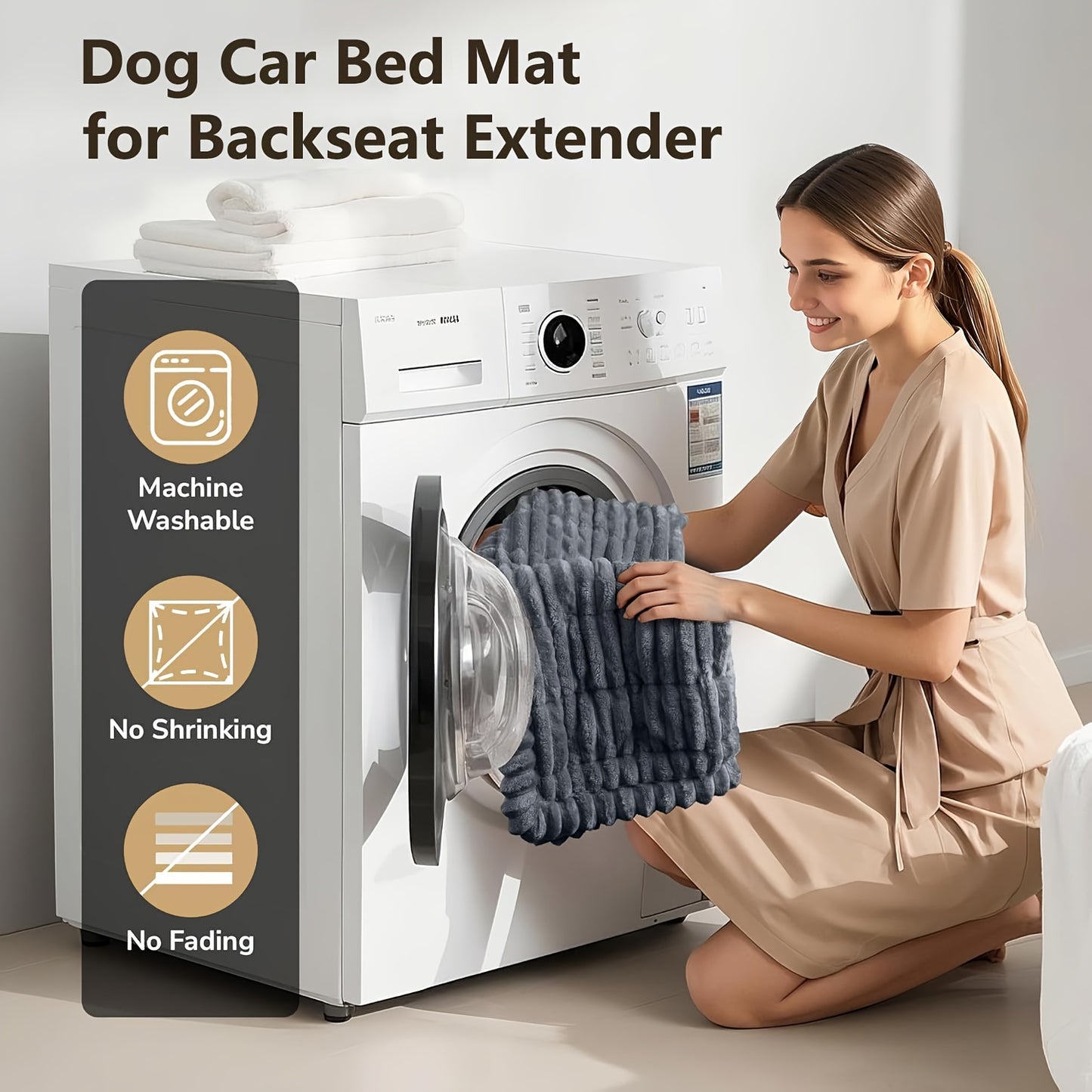 Non Slip Car Dog Seat Cushion Ergonomic Design For Comfort
