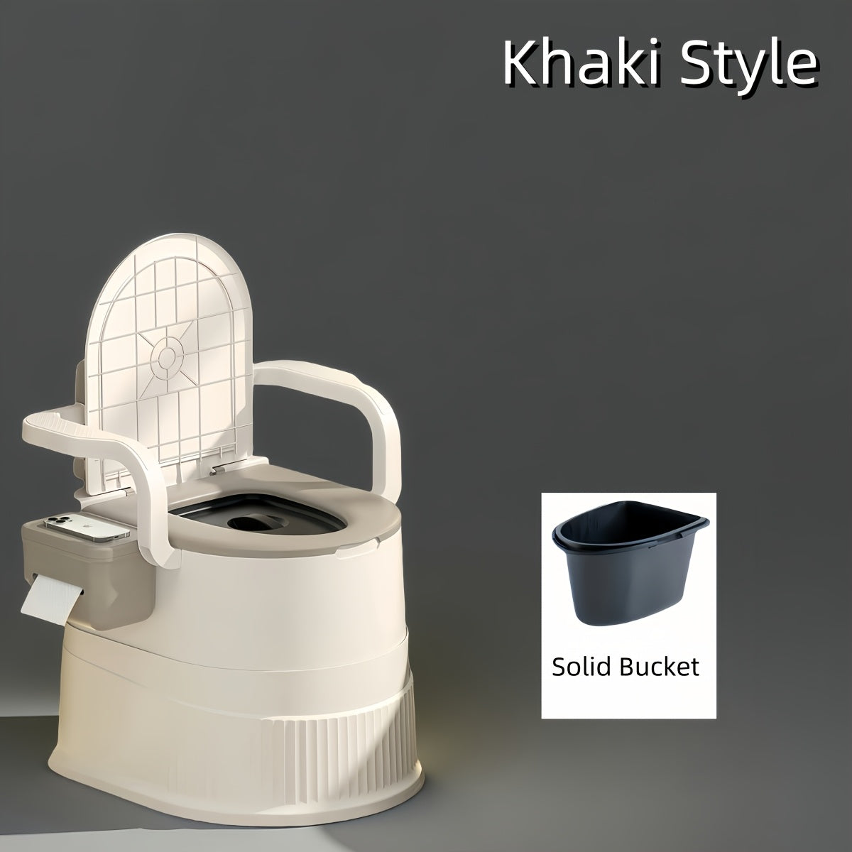Gulite Portable Camping Toilet With Lid Odor Resistant PP