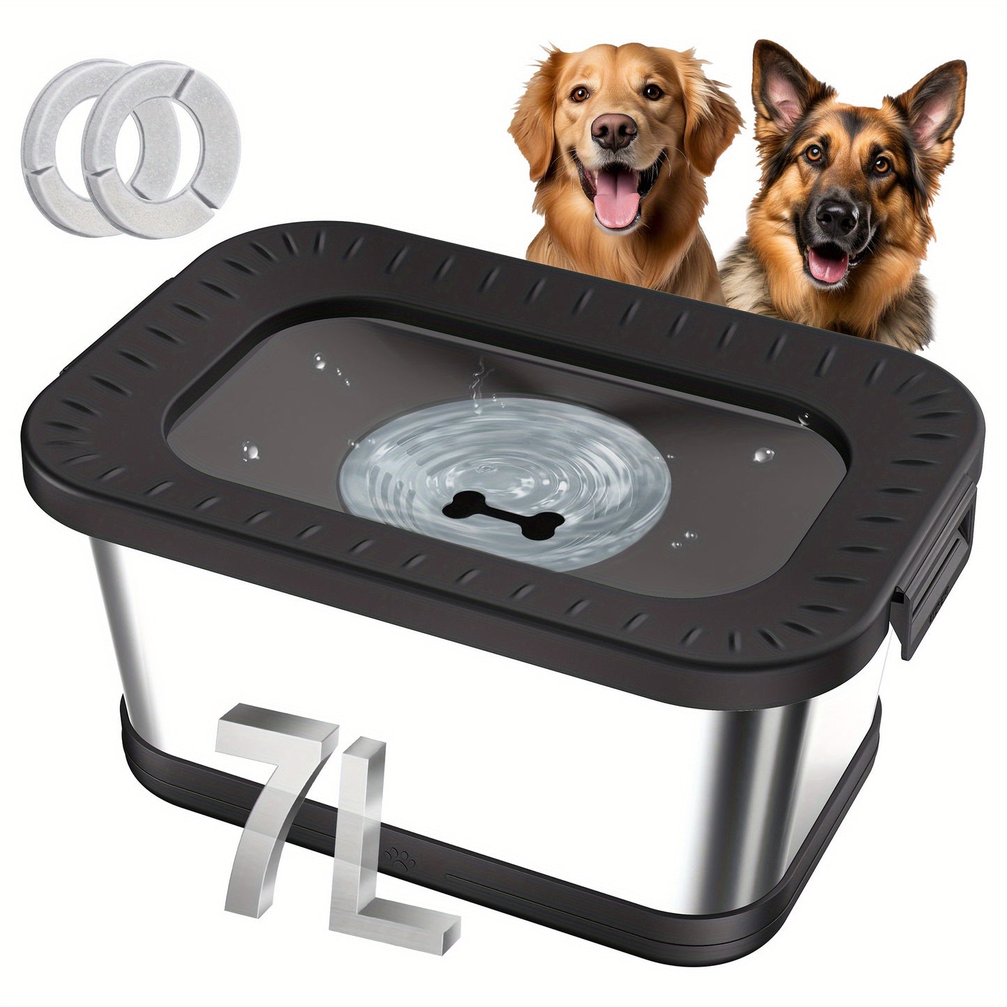 Stainless Steel Dog Dish With Anti Slip Base Easy Cleanup