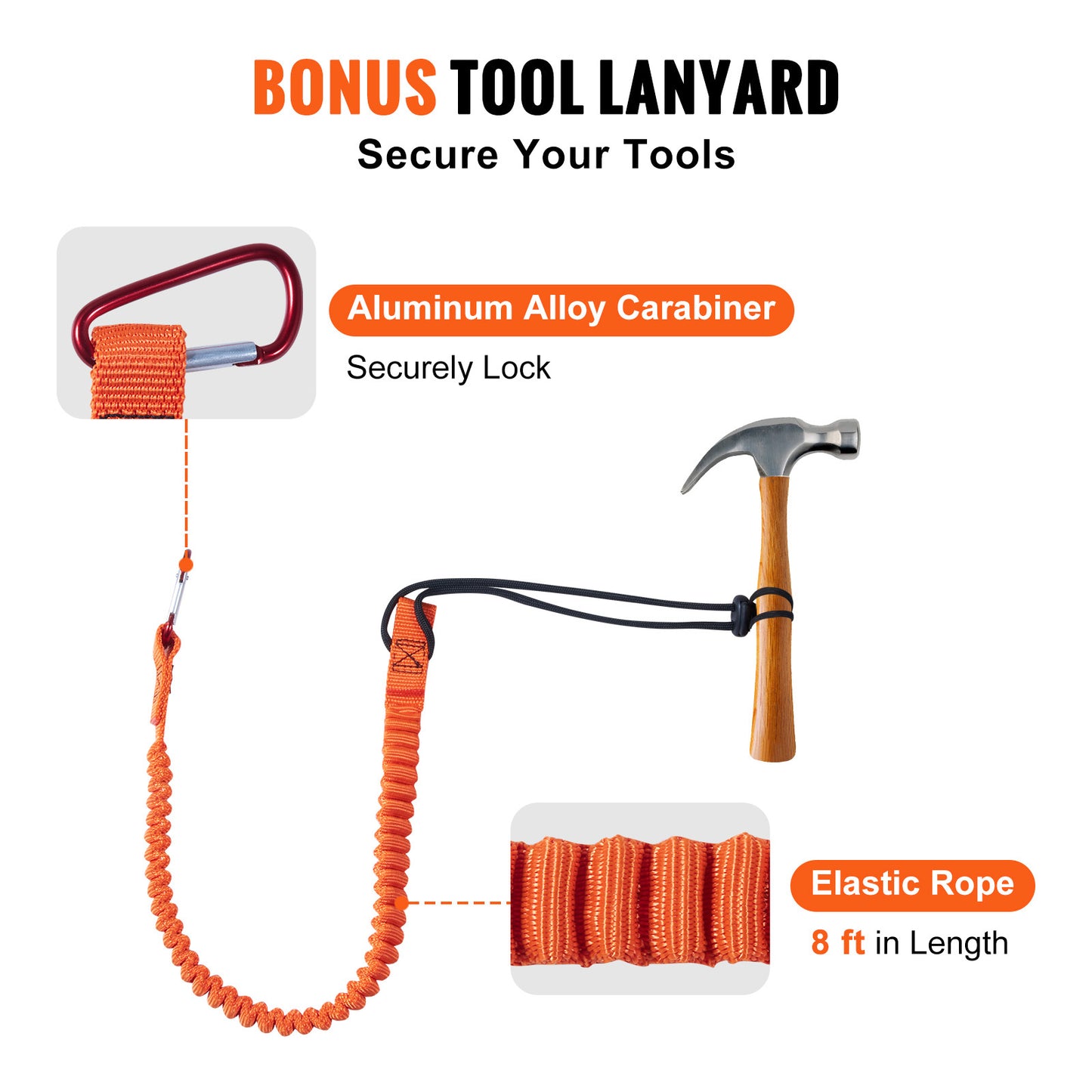 Steel Core Arborist Flipline With Snap Hook And Carabiner