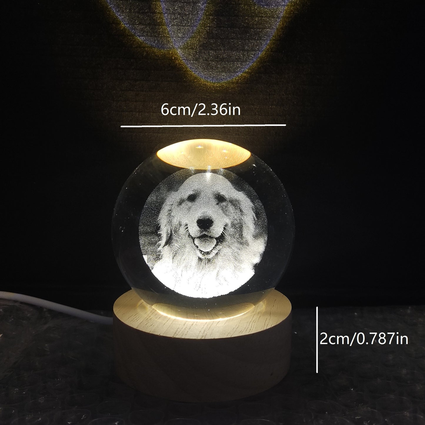 Custom Laser Engraved Pet Memorial Crystal Keepsake