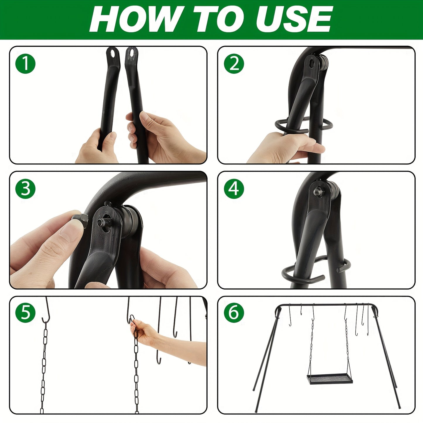 Adjustable Campfire Grill Stand for Outdoor BBQ Cooking