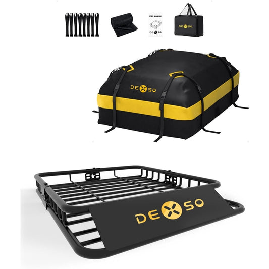 Universal Roof Rack Cargo Basket 200 Pound Capacity For SUVs