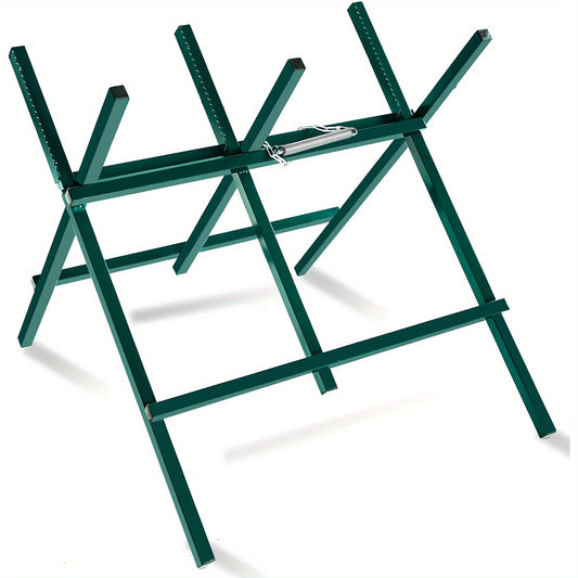 Foldable Steel Log Sawhorse for Easy Chainsaw Cutting