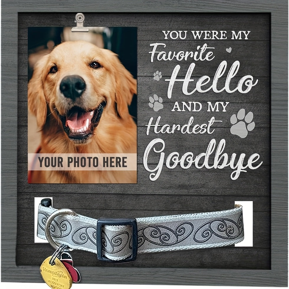 MUMUPET Dog Memorial Picture Frame With Collar Holder