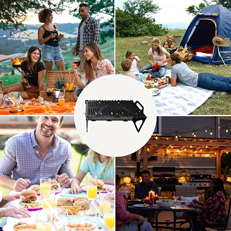 Portable Foldable Grill With Non Slip Skewers For Camping