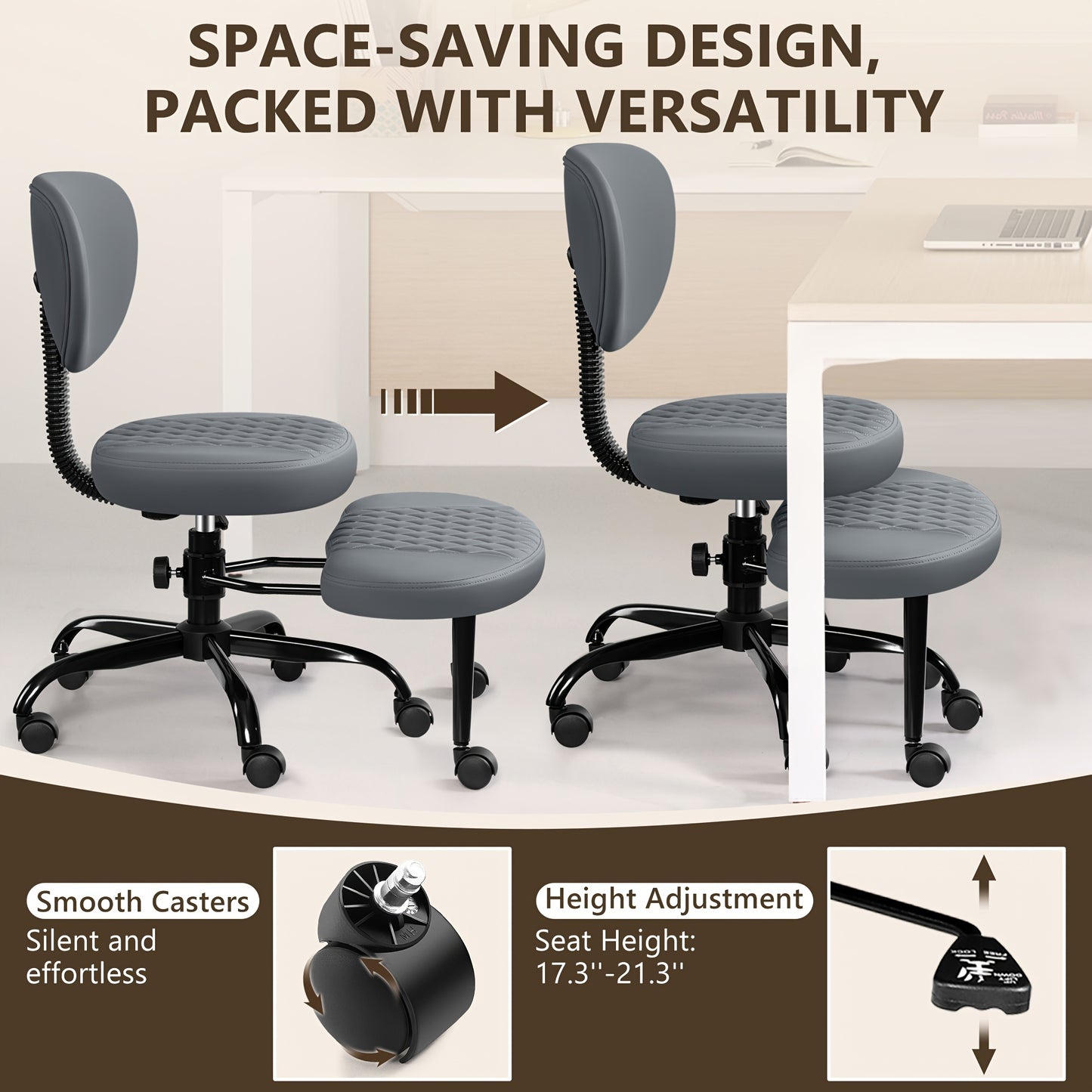 Primy Ergonomic Office Chair with Lumbar Support and Cushion