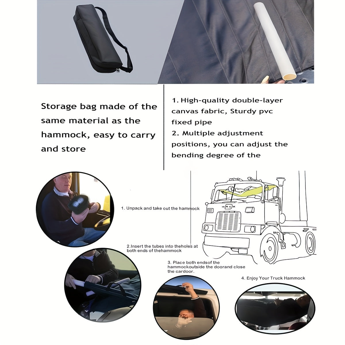 Heavy Duty Semi Truck Hammock 150kg Capacity Portable Bed