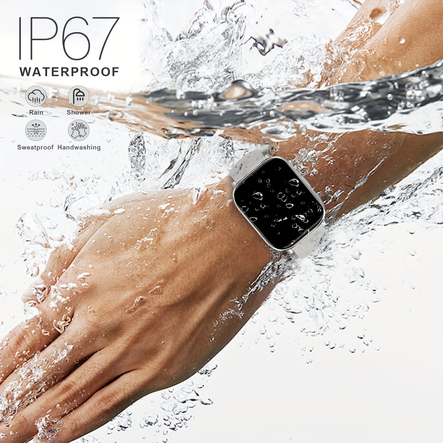 Elegant Pink Silicone Smartwatch With Touch Screen And Notifications