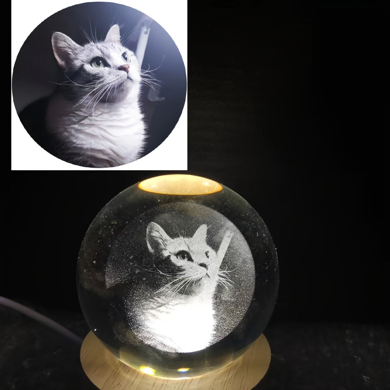Custom Laser Engraved Pet Memorial Crystal Keepsake