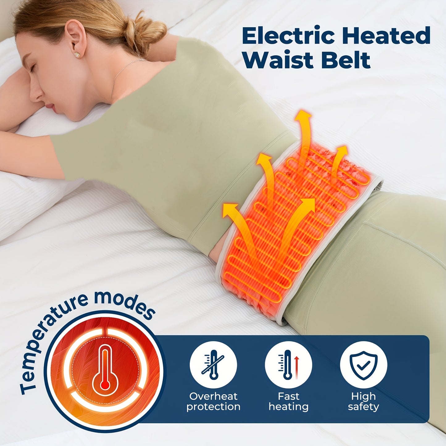 Cordless Portable Inflatable Waist Belt 5000mAh Battery And Back Massage