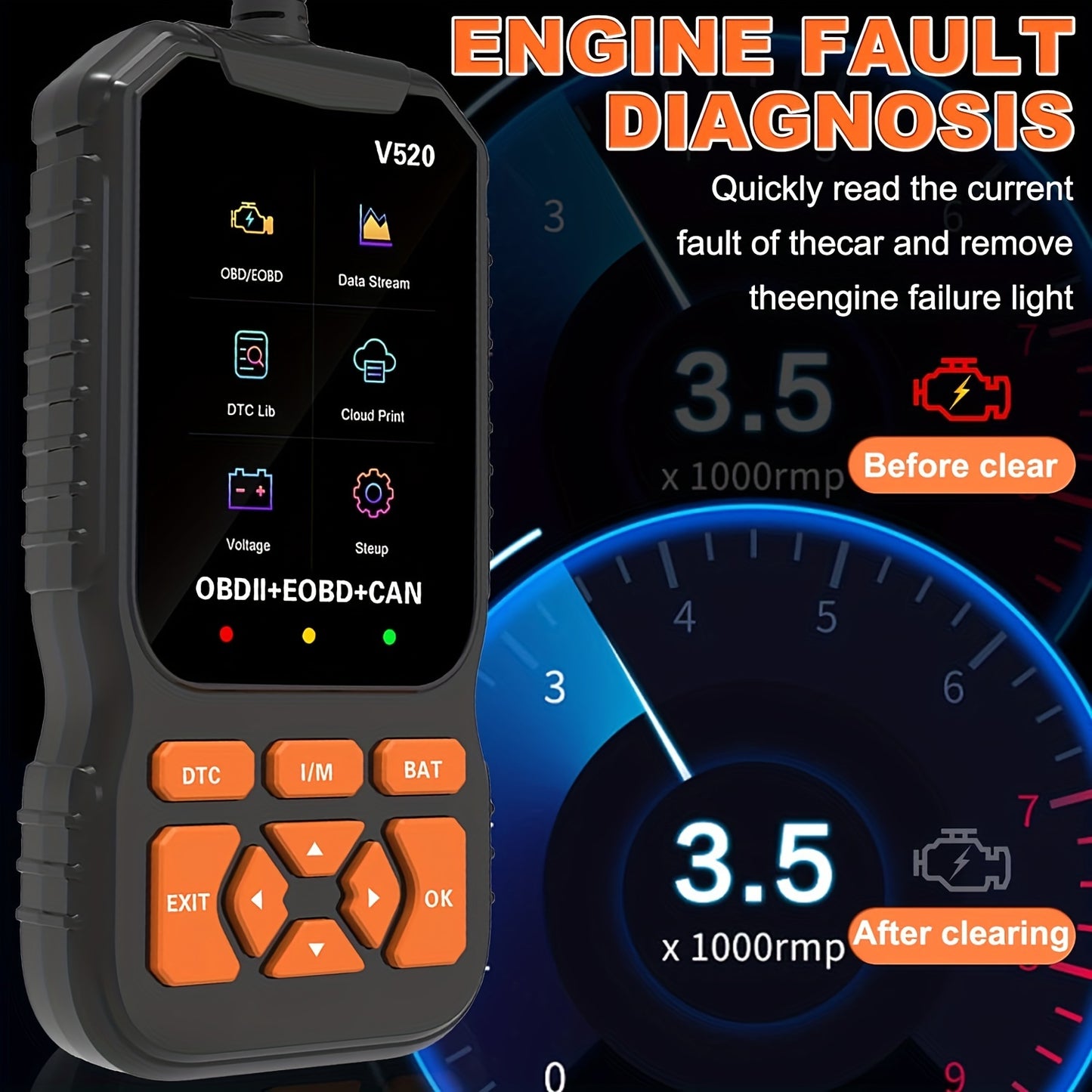 OBD2 Diagnostic Scan Tool With Live Data Cars And Trucks