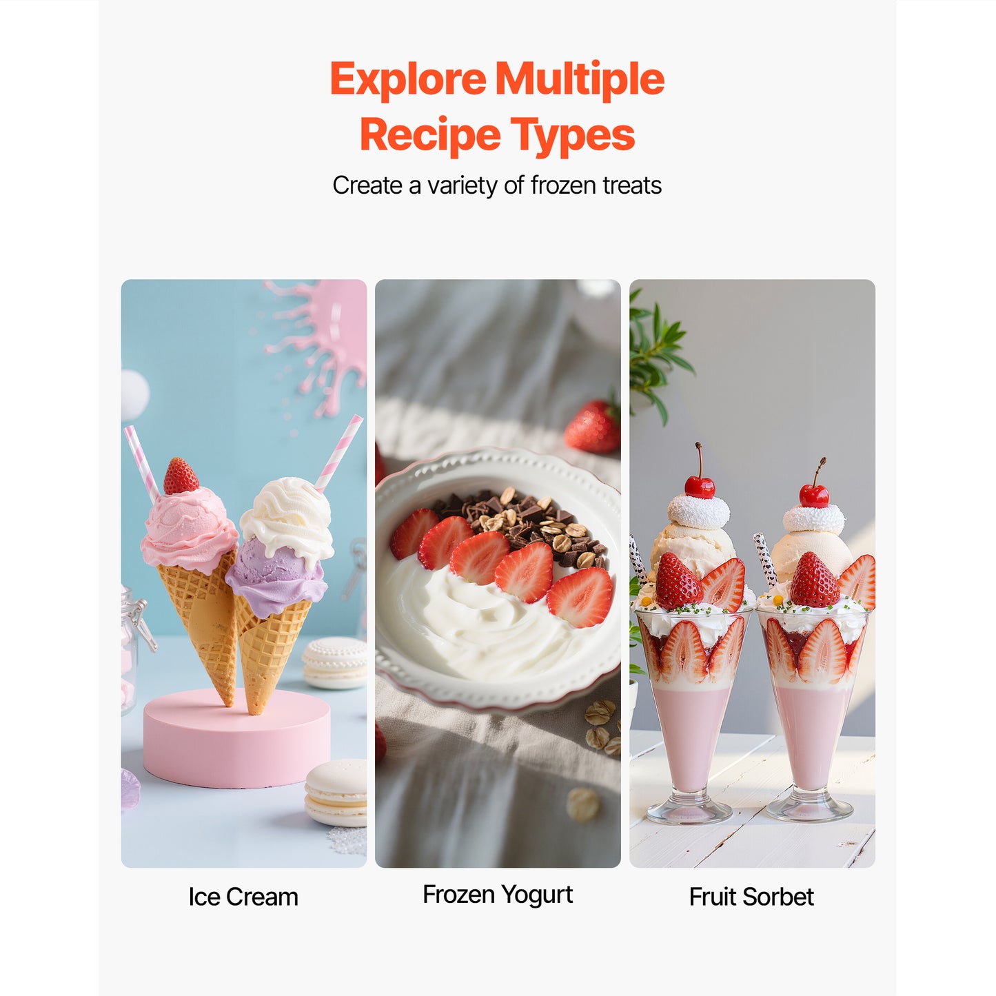 Stainless Steel Automatic Ice Cream Maker Countertop