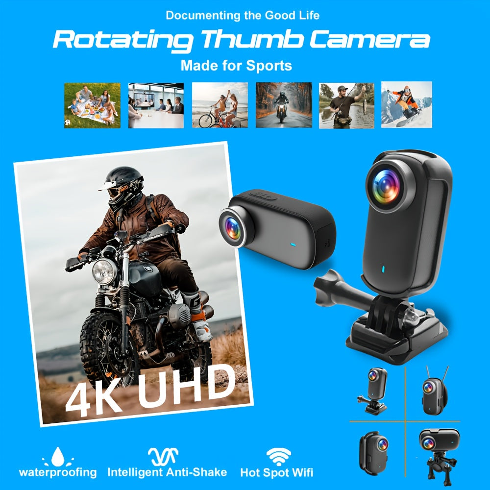 4K Ultra HD Action Camera Wide Angle Lens With Mounts