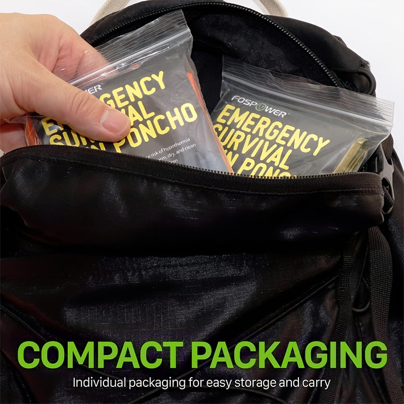 Emergency Rain Ponchos Set for Outdoor Adventures and Camping