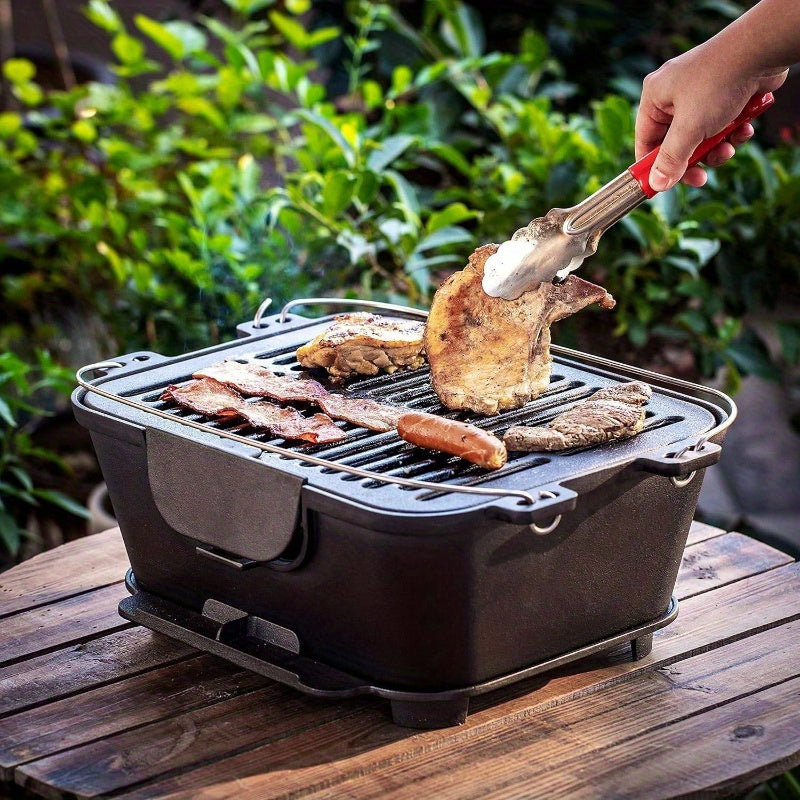 Heavy Duty Preseasoned Cast Iron Grill Indoor Outdoor