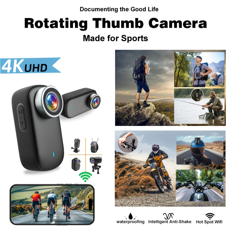 4K Ultra HD Action Camera Wide Angle Lens With Mounts