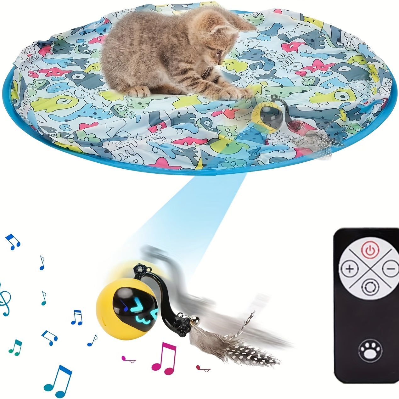 Automatic Mouse Chase Cat Toy With Remote Control For Pets