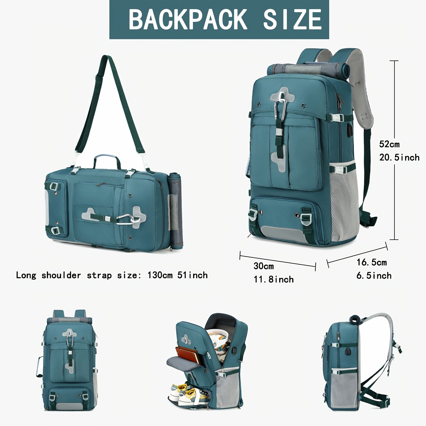 Airline Approved Travel Backpack With Laptop Sleeve And USB