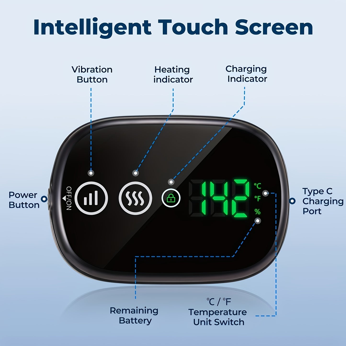 Cordless Portable Inflatable Waist Belt 5000mAh Battery And Back Massage