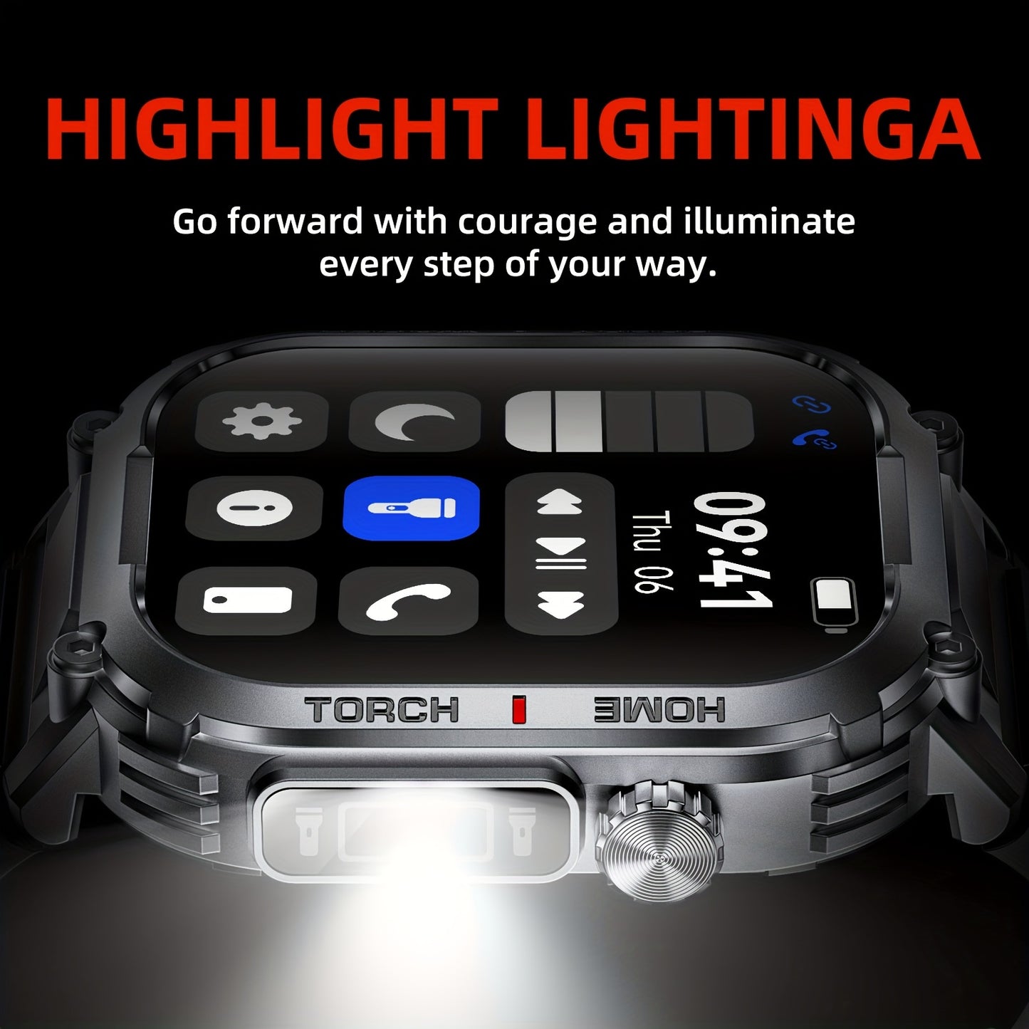 Rugged Smartwatch with Fitness Tracker for Active Lifestyles