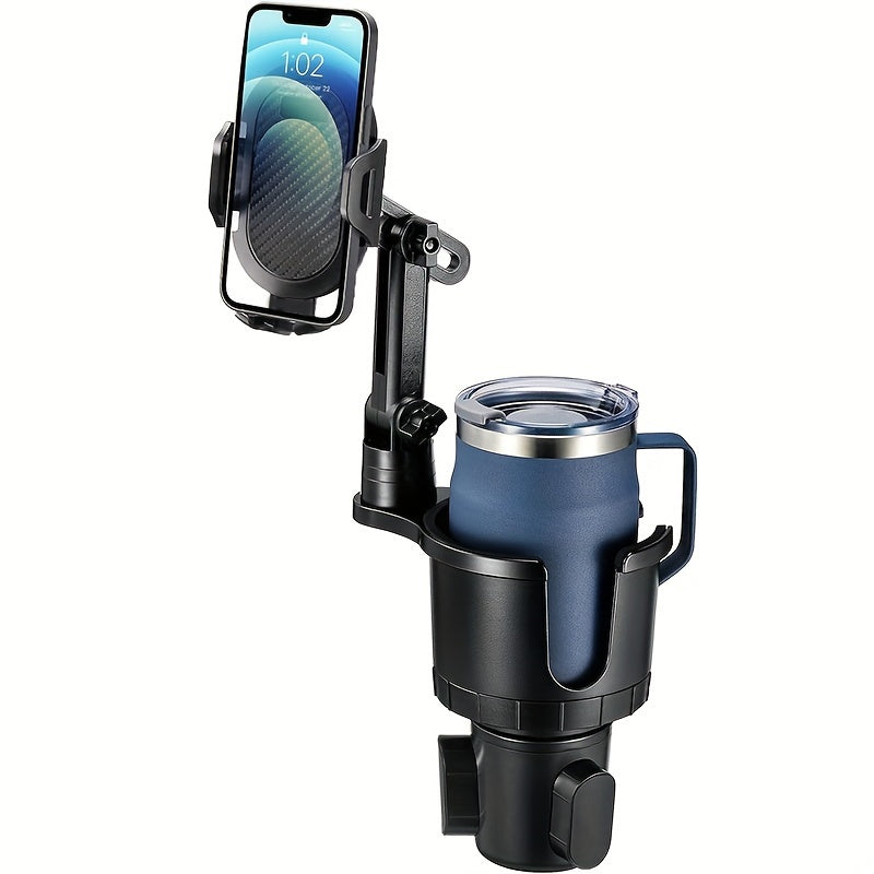 YWOR Waterproof 2-in-1 Car Cup Phone Mount with Adjustable Base