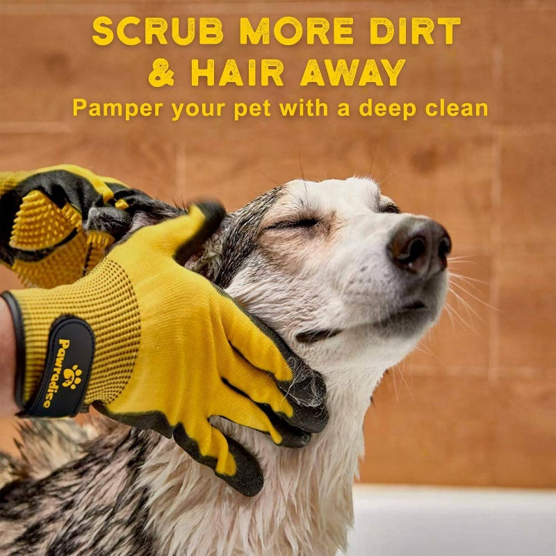 Pet Grooming Deshedding Gloves For Cats Dogs Horses