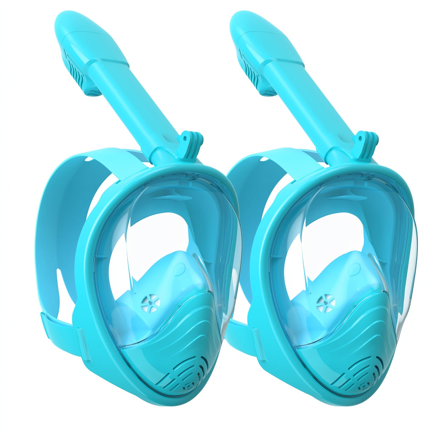 Two Pack Full Face Snorkel Mask For Kids With Camera Holder