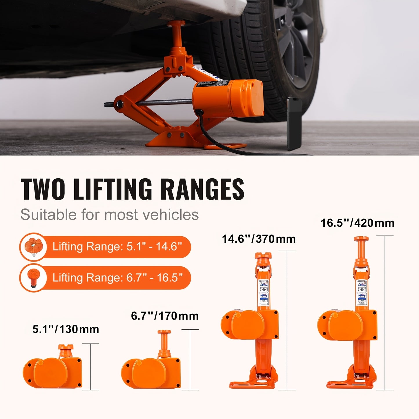 Happybuy Electric Scissor Lift for Easy Vehicle Maintenance