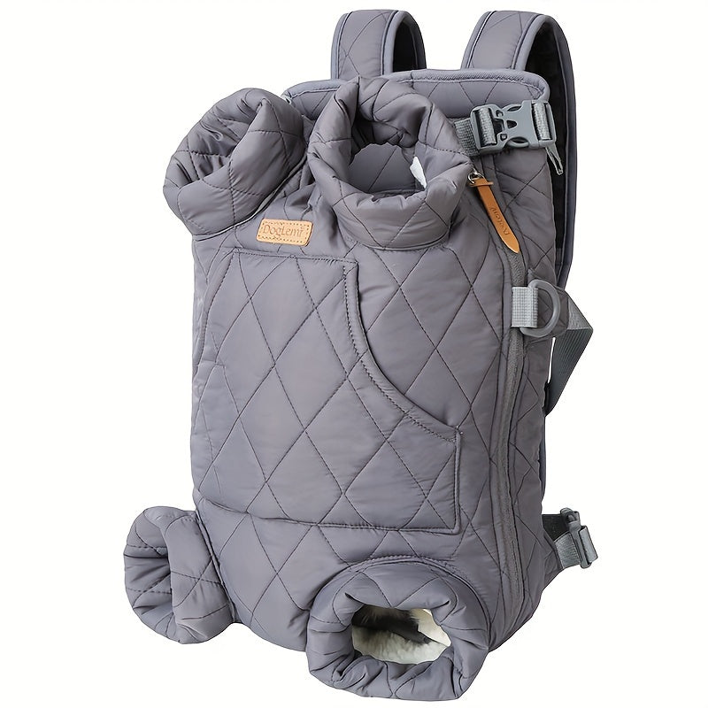 Adjustable Quilted Pet Carrier Backpack for Active Adventures