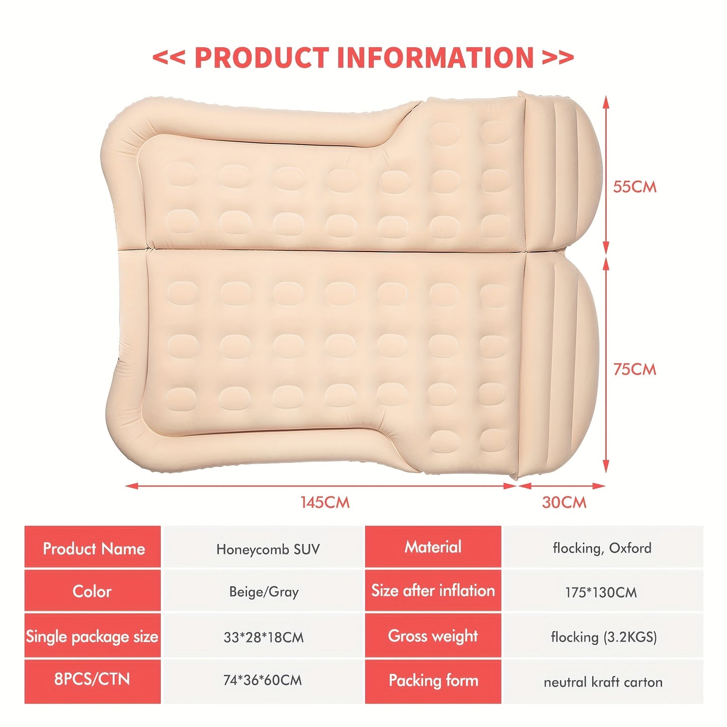 Upgraded SUV Air Mattress for Outdoor Camping Adventures