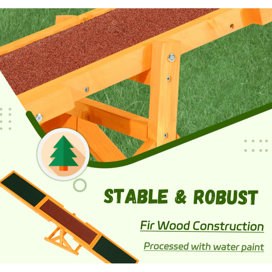 Wooden Dog Agility Seesaw Weather Resistant Training Gear