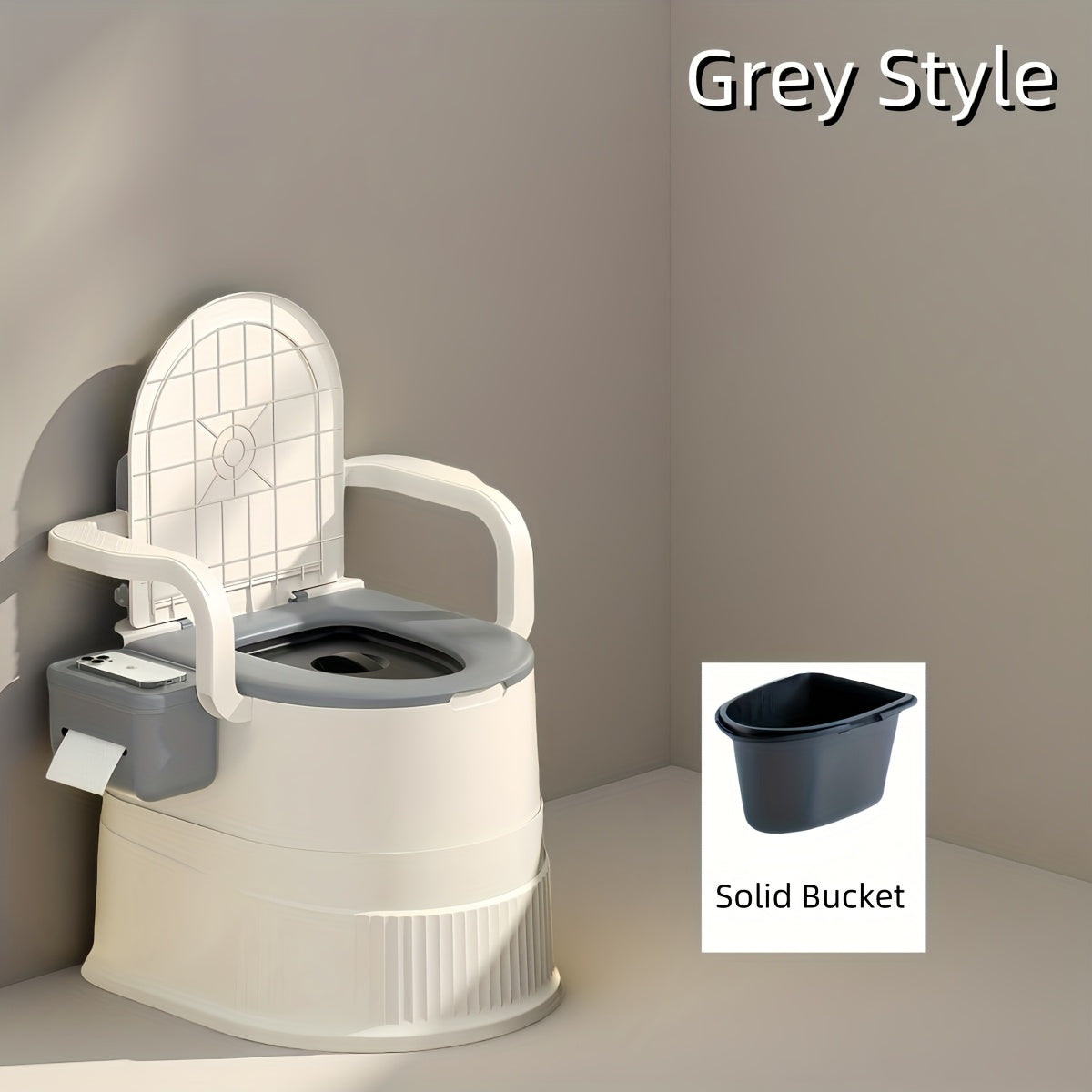 Gulite Portable Camping Toilet With Lid Odor Resistant PP