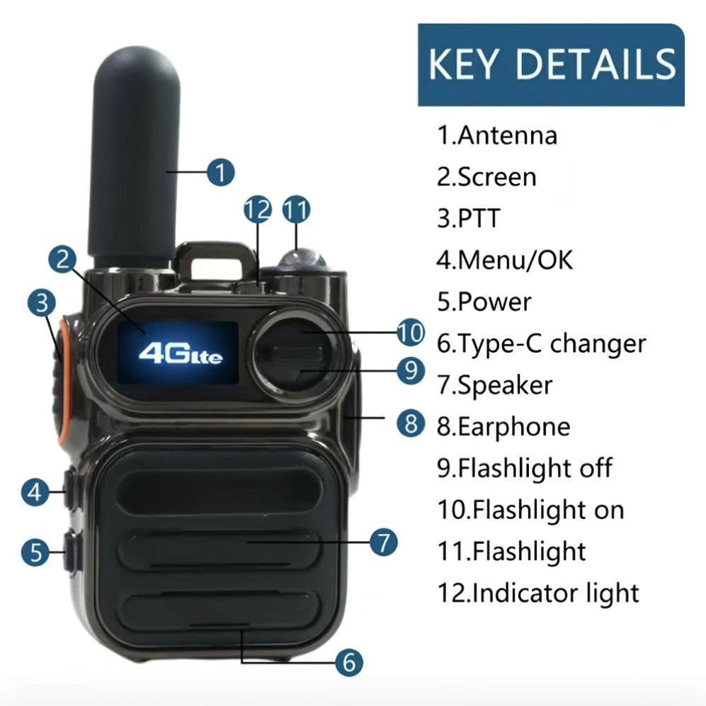 Global POC Long Distance Walkie Talkies Two Way Radios