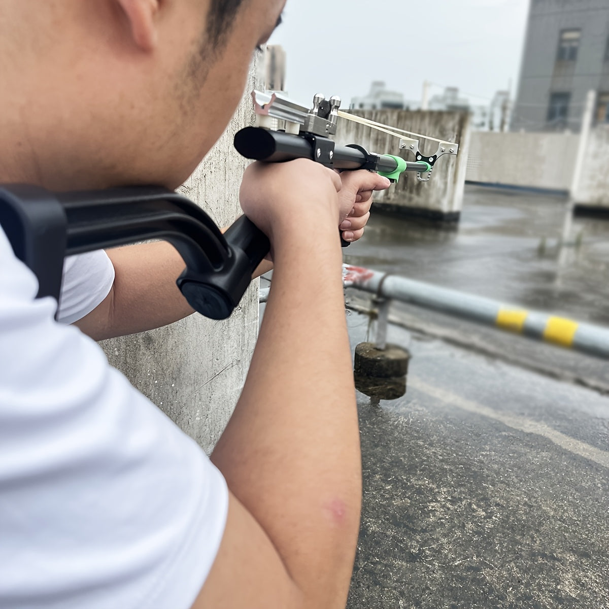 Extensible Stainless Steel Slingshot With Ergonomic Handle For Outdoor Hunting