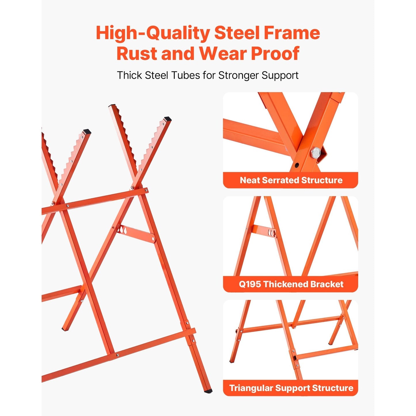 Heavy Duty Saw Horses Two Pack With 260 Lb Capacity