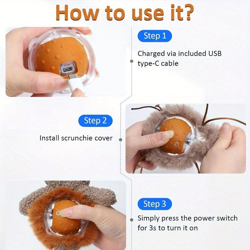 Interactive Cat Toy With Fast Moving Ball And Bird Sounds