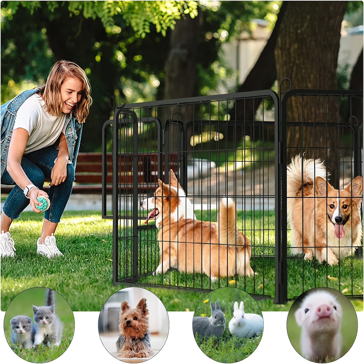 Portable Dog Fence for Indoor and Outdoor Pet Safety
