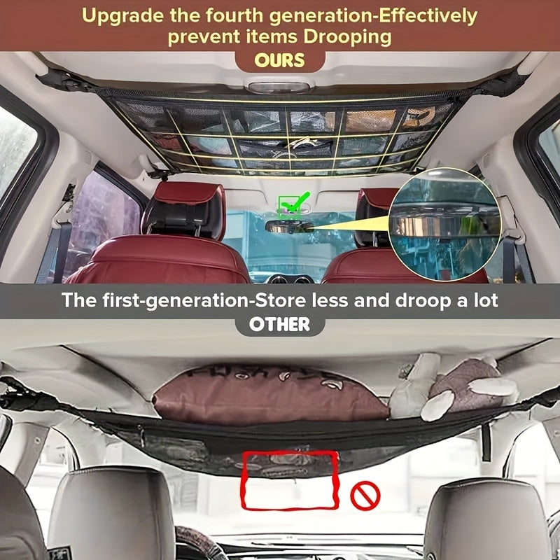 Durable Nylon Car Roof Storage Net for Trucks and SUVs